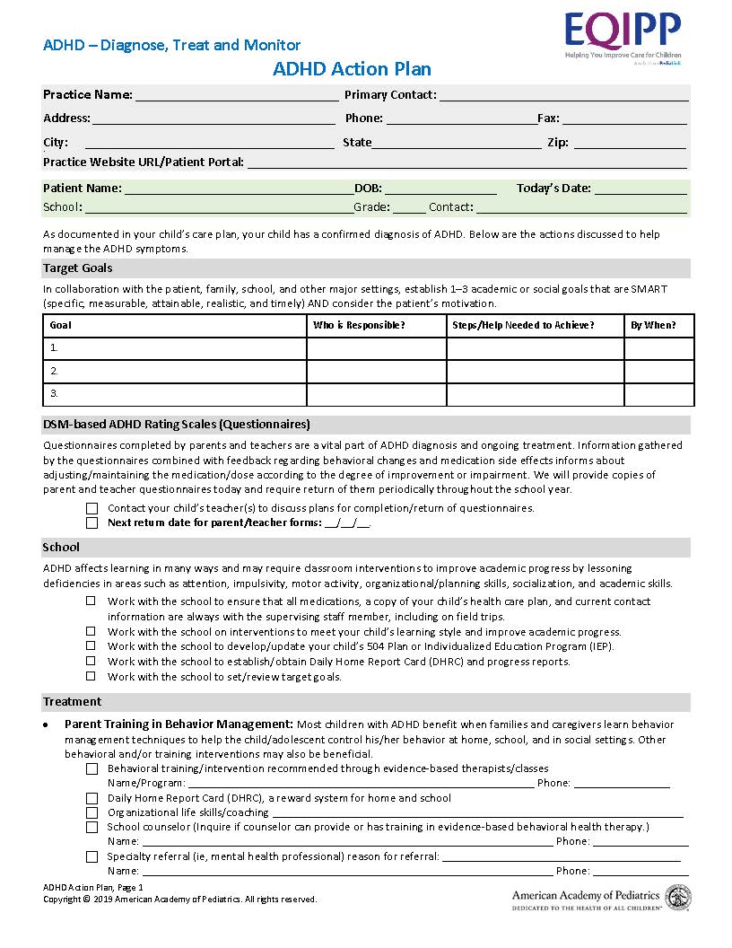 Adhd Care Plan 1933